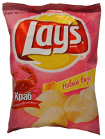 чипсы lays с крабом