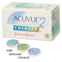 Линзы Johnson&Johnson Acuvue 2 Colours Enhancers (зеленые или аква)