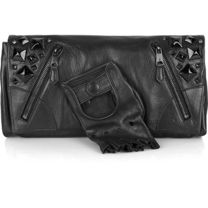 Alexander McQueen Faithful studded leather glove clutch