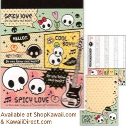 Q-Lia Spicy Love Skulls Small Memo Pad