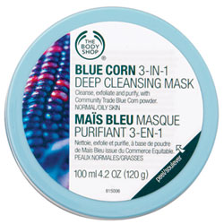 The Body Shop Blue Corn 3 in 1 Deep Cleansing Scrub Mask – Очищающая маска-скраб 3-в-1 «Голубая кукуруза»