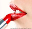 красная помада (ярко красная, без оттенков)