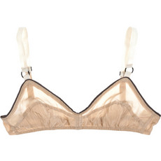 Silk-chiffon soft-cup bra