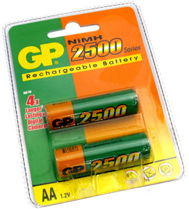 Аккумулятор GP  AA, 2500mAh