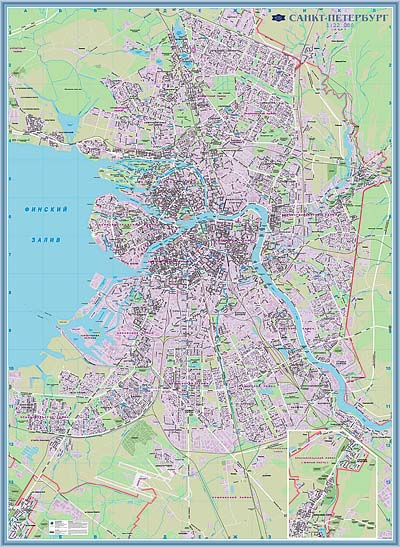 Карта санкт петербурга на стену