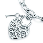 Tiffany Filigree Heart and key tag bracelet
