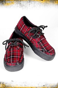 T.U.K. Emily The Strange Red Plaid Creepers