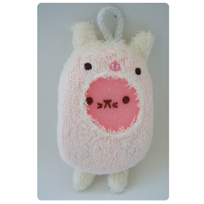 Red Face White Seal Kawaii Soft Body Sponge