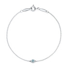 Elsa Peretti® Color by the Yard bracelet in sterling silver with an aquamarine.