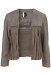 Suede Chiffon Peplum Jacket