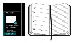 18 months - Weekly Notebook - Black hard cover - Pocket