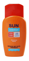 Sun Energy Эмульсия для загара с маслом ши, водостойкая UVA-UVB фильтры. SPF 25