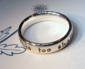 THIS TOO SHALL PASS engraved ring