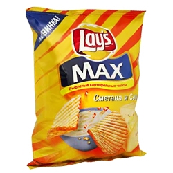 Мильён пачек Lays Max Сметана и Сыр