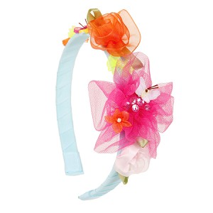 Reema Designs Aqua Floral Couture Headband