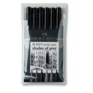 Faber-Castell PITT Artist Brush Pen Shades Of Gray Walle