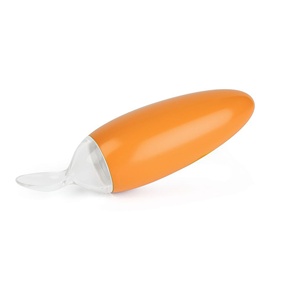 squirt baby food spoon - orange