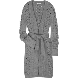 Burberry - Wool-blend cable-knit cardigan