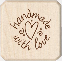 Резиновый штамп Inkadinkado - 'Handmade With Love'