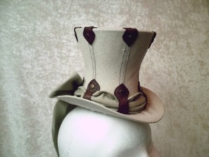 Mini Top Hat Canvas and Leather Steampunk Victorian