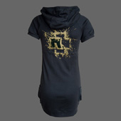 Women's Black "LIFAD" Hoodie tunic