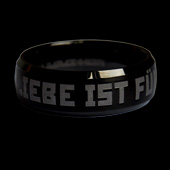 Black "LIEBE IST F&#220;R ALLE DA" Ring