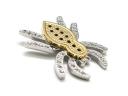 Stainless Steel Golden Spider Mens Pendant