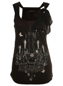 Black Chandelier Print Vest