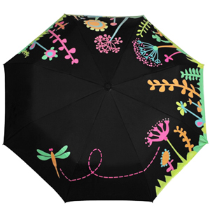 Зонт, делающийся цветным при намокании.