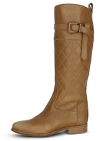 Burberry WASHED QUILTED LEATHER RIDING BOOT