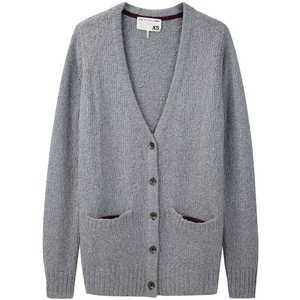 grey cardigan