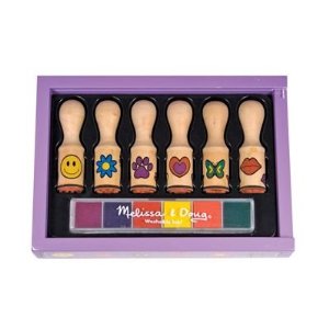 Deluxe Wooden Happy Handle Stamp Set, Melissa & Doug