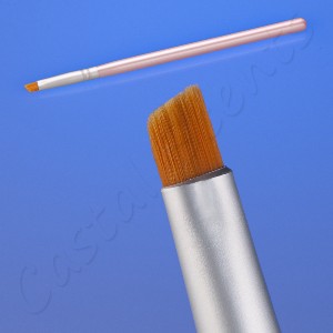 Pink Angle Taklon Liner Brush