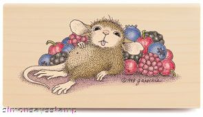 House Mouse Rubber Stamp BERRY FULL HMIR1001