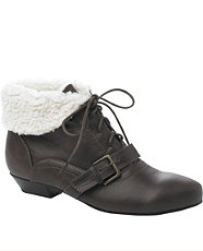 Turn Cuff Lace Up Boot