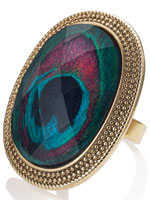 Biba Peacock Statement Ring