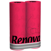 Туалетная бумага "Renova Color", цвет: красный)))))))))