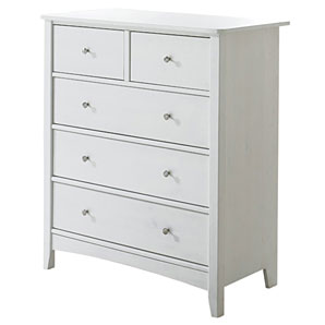 white chest of drawers