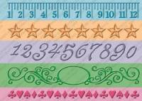 Набор папок для тиснения Cuttlebug Embossing Folder Border Set, Measure by Measure