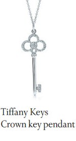 Tiffany Keys Quatrefoil key pendant