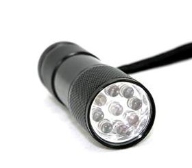 Mini 9-LED Bright Flashlight Torch (Black)