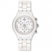 Ladies' Swatch Full Blooded White Chronograph Watch