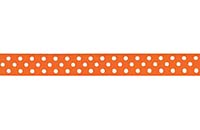 Лента May Arts - Polka Dot Grosgrain Ribbon - Orange, ширина 1,6 см, длина 90см