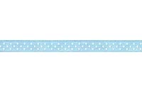 Лента May Arts - Polka Dots Sheer Ribbon - Blue W/White Dots, ширина 1 см, длина 90см
