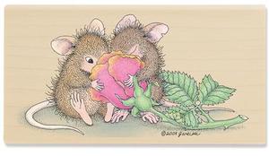 House Mouse Rubber Stamp FRAGRANT FRIENDSHIP