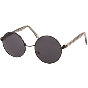 Black Small Round Sunglasses  Top Shop