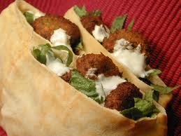 Falafel pita sandwich