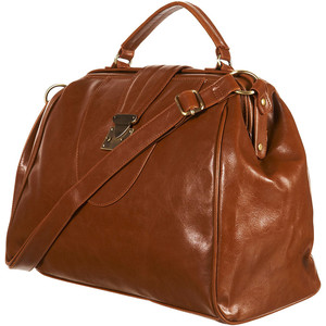 brown leather bag