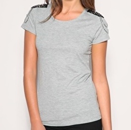 Embellished Shoulder T-Shirt