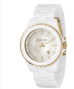 Michael Kors Watch MK5145 White and Gold GORGEOUS